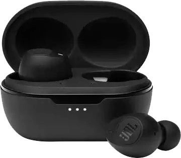 JBL Tune 115 TWS Schwarz | In-Ear Wireless Kopfhörer| kabellos | Bluetooth | 21 Stunden Akku | Dual Connect Bass | Mikrofon für Telefonate 