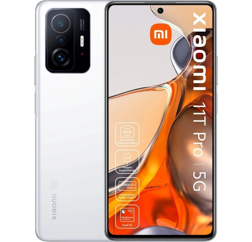 Xiaomi 11T Pro 5G weiss | 5G Smartphone | Qualcomm Snapdragon 888 | 108 MPHauptkamera | 8 GB Arbeitsspeicher | 256 GB interner Speicher 