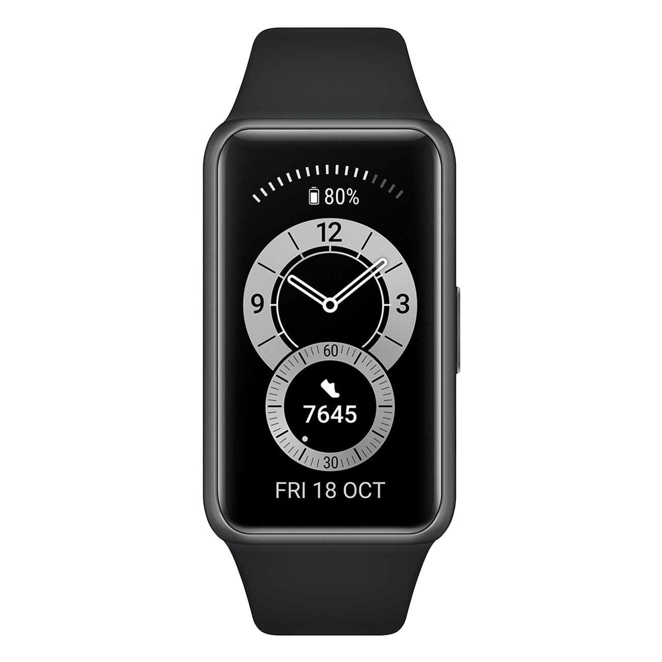 Huawei Band 6 Schwarz Smartwatch | Gehäuse Dark Grey, Silikonband Graphite Black | FullView-Display | 14 Tage Akku | 96 Sportmodi | Schlafanalyse