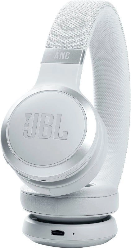 JBL Live 460NC|Signature Sound|Aktive Geräuschunterdrückung|Bis zu 50 Stunden Akkulaufzeit|Multi-Point-Verbindung|Weiss