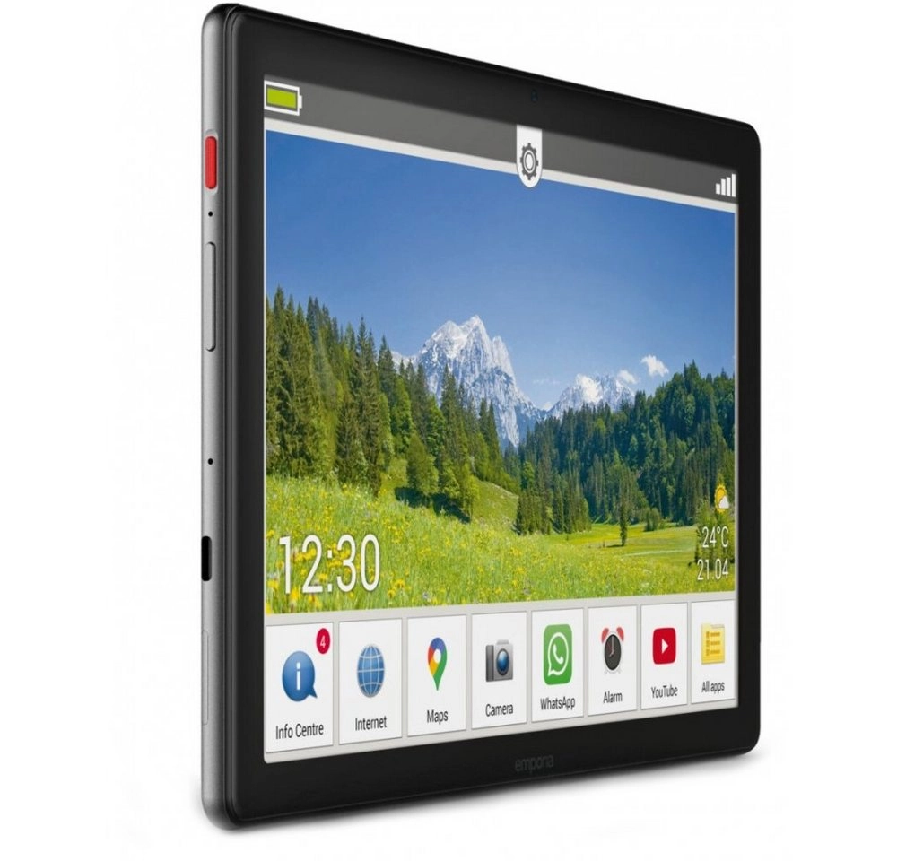 Emporia TAB1|25,6 cm (10.1 Zoll)|Seniorentablet|1200 x 1920 Pixel|32 GB|Android 11|Schwarz