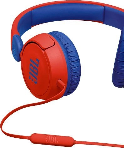 JBL JR 310 | Kopfhörer mit Mikrofon | On-Ear | Kabelgebunden | JBL Safe Sound | Einfache Bedienung | Hoher Tragekomfort | Kinder | Rot 