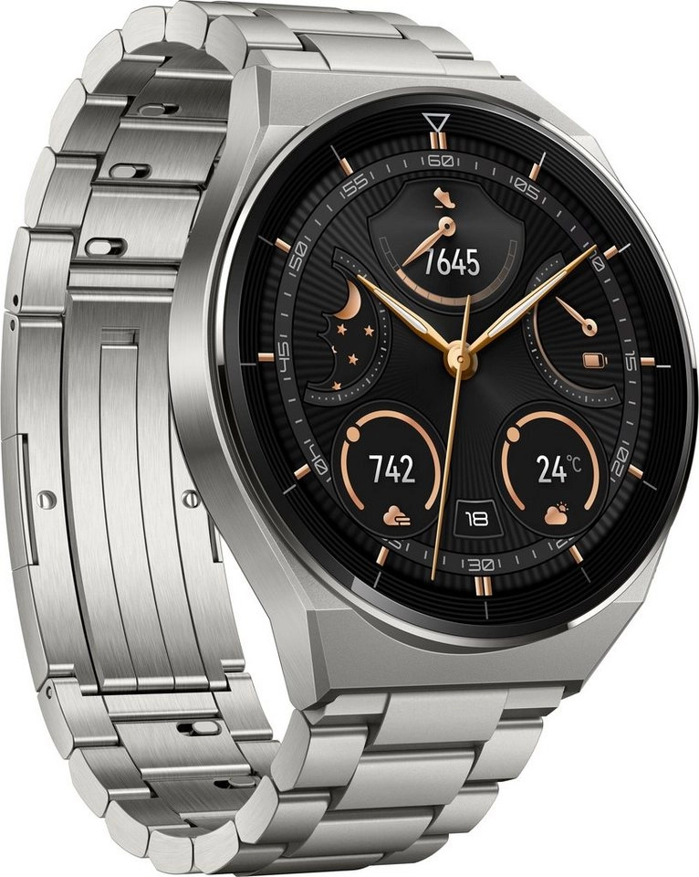 HUAWEI WATCH GT 3 Pro | Smartwatch | Hochwertige Materialien, Keramik, Titanium, Saphirglas | 24/7 Gesundheitsmanagement | Bis zu 14 Tage Akkulaufzeit | 46mm | Elite