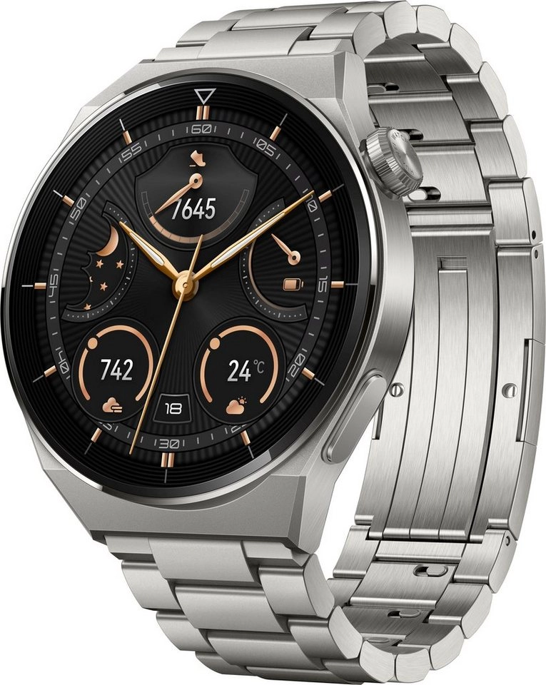 HUAWEI WATCH GT 3 Pro | Smartwatch | Hochwertige Materialien, Keramik, Titanium, Saphirglas | 24/7 Gesundheitsmanagement | Bis zu 14 Tage Akkulaufzeit | 46mm | Elite