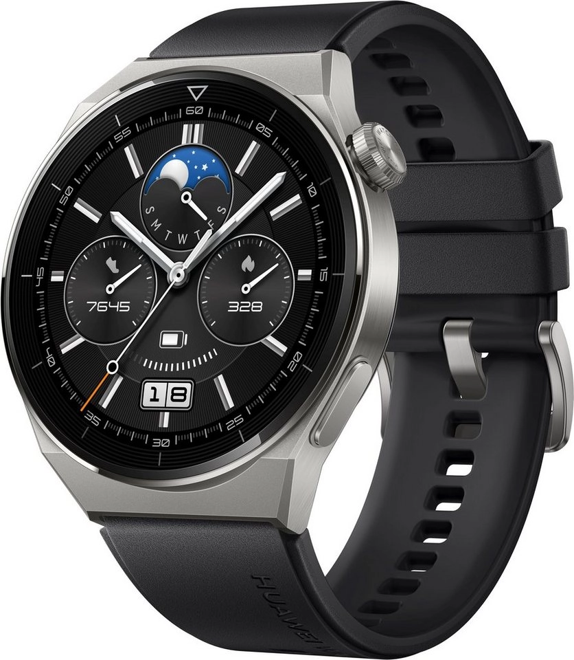 HUAWEI WATCH GT 3 Pro | Smartwatch | Hochwertige Materialien, Keramik, Titanium, Saphirglas | 24/7 Gesundheitsmanagement | Bis zu 14 Tage Akkulaufzeit | 46mm | Active