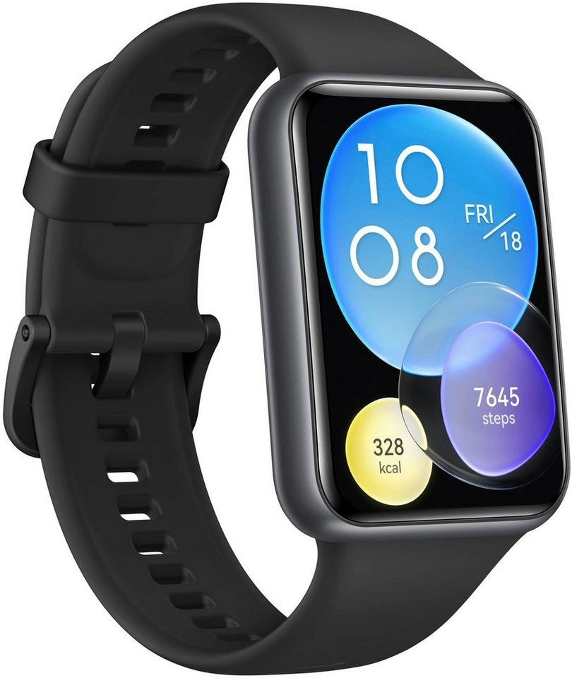 Huawei Watch Fit 2 Schwarz | Smartwatch | 1,74-Zoll AMOLED-Display | Bis zu 10 Tage Akkulaufzeit | 12 professionelle Sportmodi | Schwarz