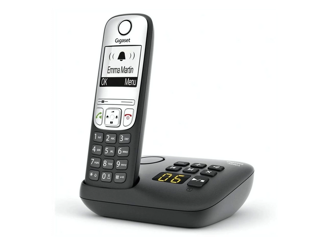 Gigaset A690A Trio | Basis + 2 Handsets | Anrufbeantworter | Rufnummernanzeige | Rufweiterleitung | Zeit-/Tagesstempel | Eco DECT | Freisprechmodus  | schnurlos