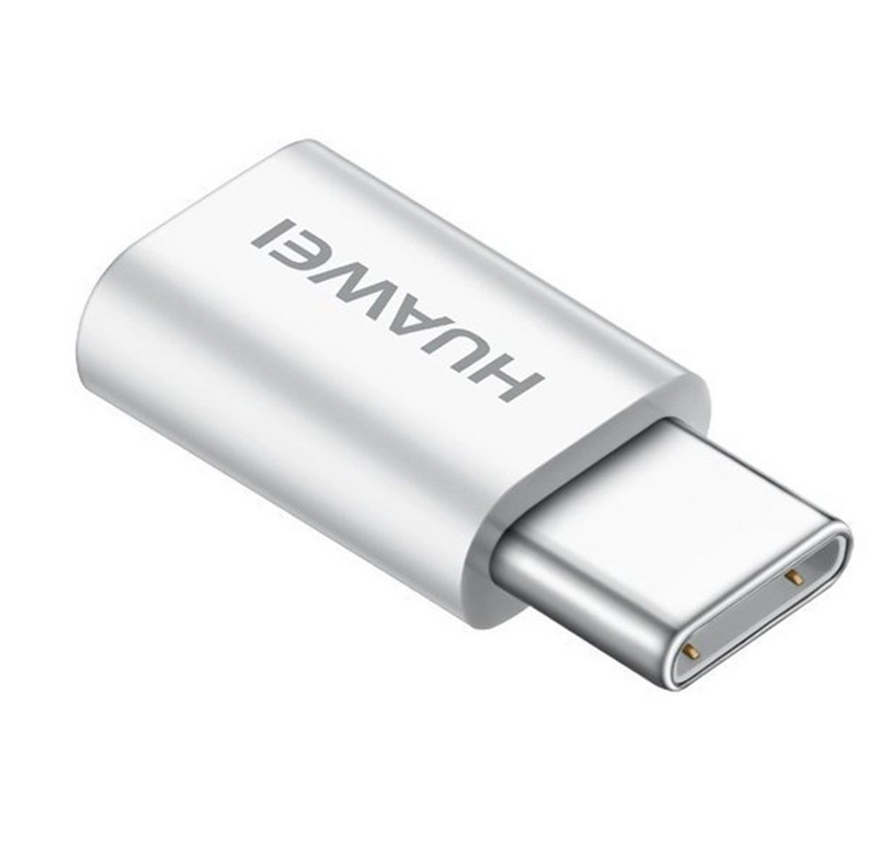 Huawei AP52 Micro USB > USB Type-C | 24-poliger USB-C - männlich | 5-poliger Micro-USB Typ B - weiblich | Markenkompatibilität: Universal | Weiß