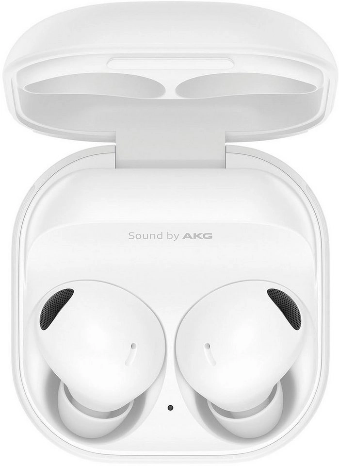 Samsung Galaxy Buds2 Pro White | 61 mAh Kopfhörer Akku | 515 mAh Ladeetui Akku | Multi-Point BT-fähig | bis zu 21 Stunden Wiedergabezeit | 3 Mikrofone p. Bud