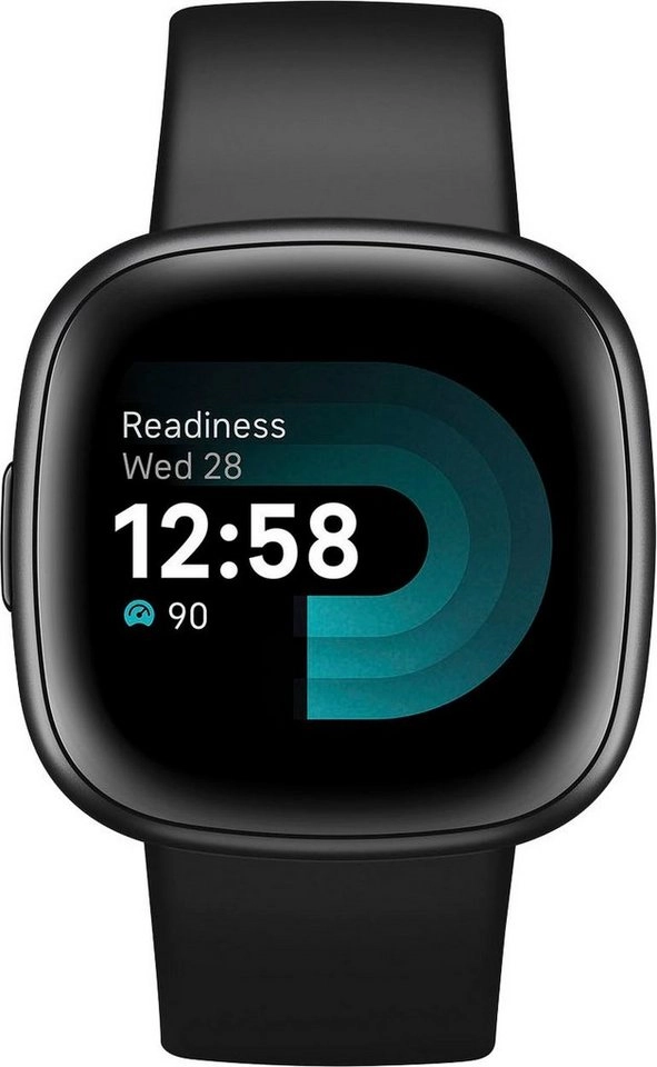 Fitbit Versa 4 in schwarz | Smartwatch | Tagesform-Index | 40+ Trainingsmodi | Integriertes GPS für Tempo & Strecke | 6+ Tage Akkulaufzeit | Bis 50 Meter Wasserdicht