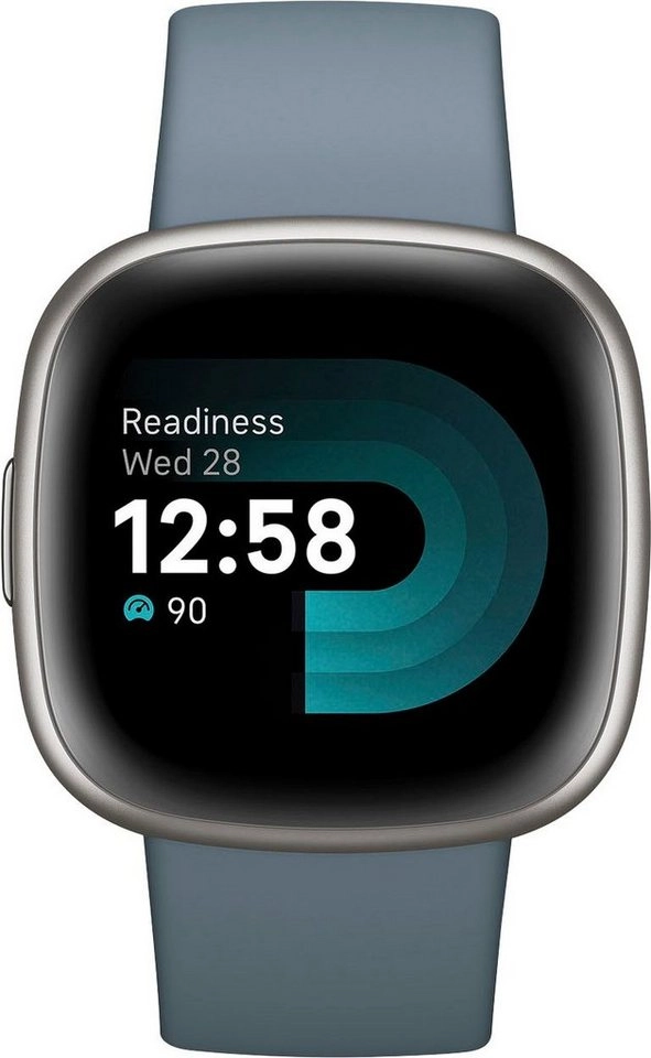 Fitbit Versa 4 in hellblau | Smartwatch | Tagesform-Index | 40+ Trainingsmodi | Integriertes GPS für Tempo & Strecke | 6+ Tage Akkulaufzeit | Bis 50 Meter Wasserdicht