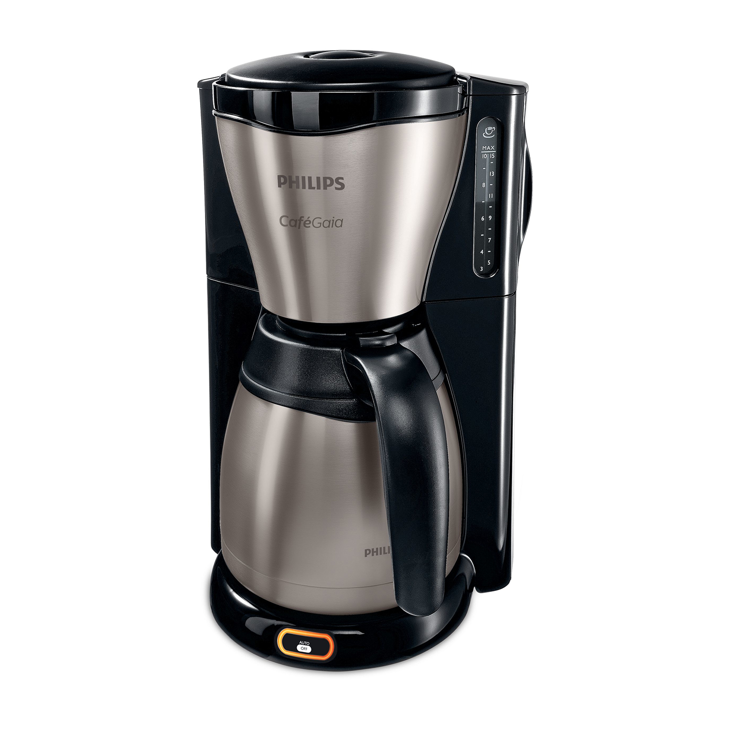 Philips HD 7548/20 Gaia Therm silber | Filterkaffeemaschine | Edelstahl-Thermokanne | 15 Tassen pro Brühvorgang