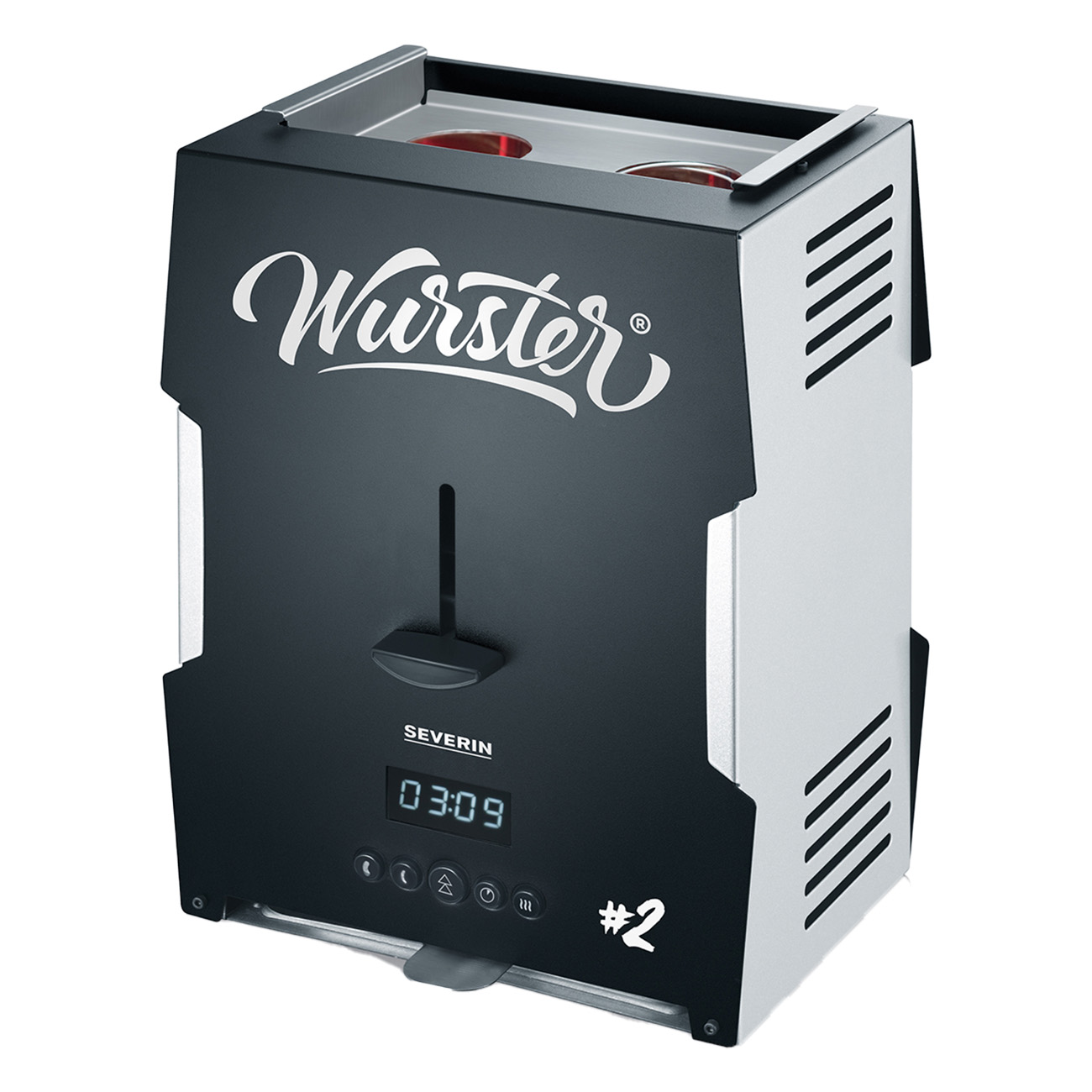 Severin Wurster WT 5005 schwarz | 2000 Watt | Edelstahl-Kunstoff Elektrogrill