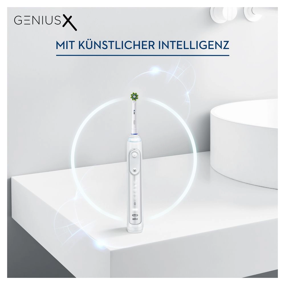 Oral-B Genius X White | Elektrische Zahbürste | Vibrierende Zahnbürste | künstliche Intelligenz & Bluetooth-App | Zahnpflege