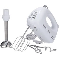 Severin HM 3822 Handmixer weiss | 300 Watt | Turbotaste | 5 Leistungsstufen | Quirl 