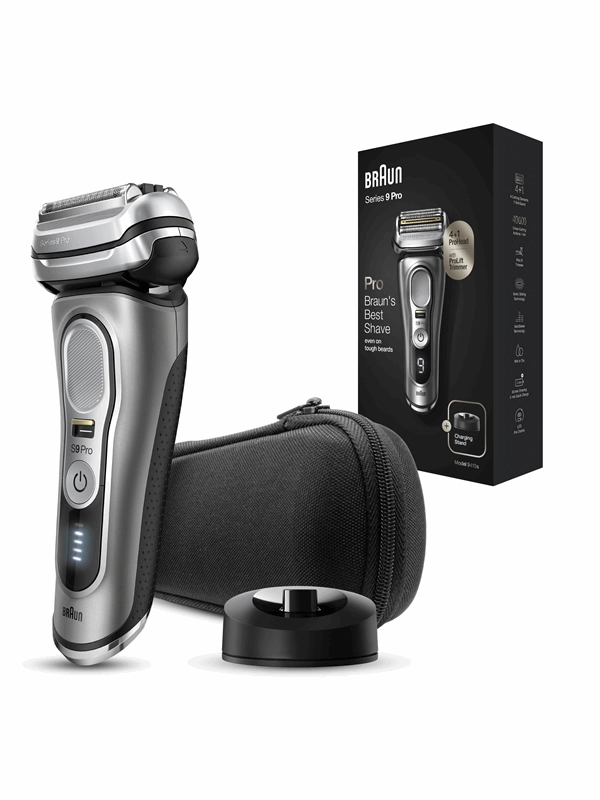 Braun Series 9 Pro- 9415s | Rasierer | Folienschaber | Pro Lift Trimmer | Nass und Trockenrasur | Ladestation | Schwarz, Silber