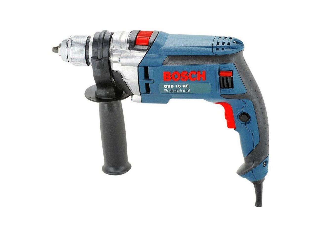 Bosch GSB 16 RE Professional Bohrhammer/Bohrmaschine | 750 Watt Leistung | Schnellspannbohrfutter | Drehzahlvorwahl | Robustes Metallgetriebegehäuse 