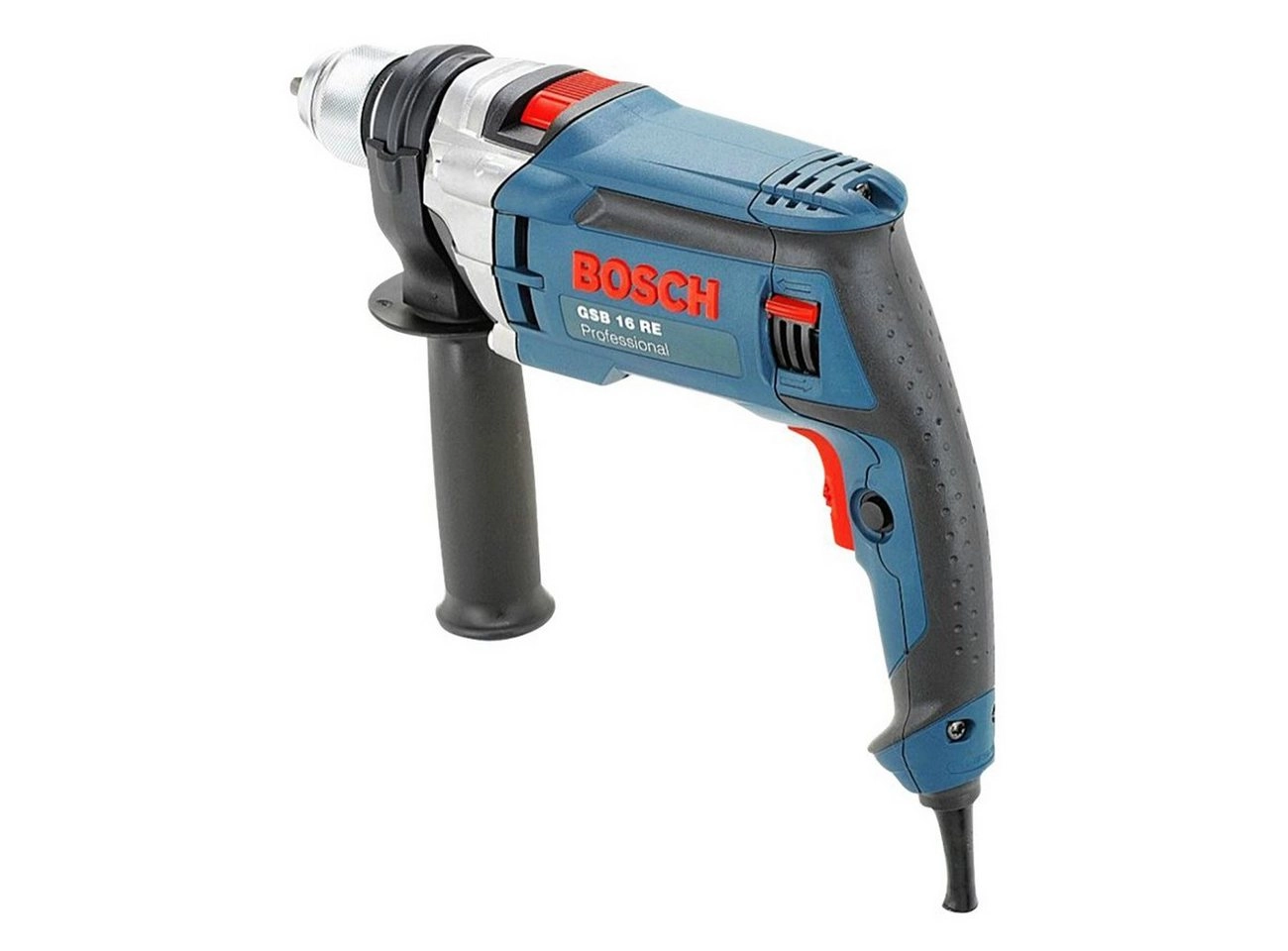 Bosch GSB 16 RE Professional Bohrhammer/Bohrmaschine | 750 Watt Leistung | Schnellspannbohrfutter | Drehzahlvorwahl | Robustes Metallgetriebegehäuse 