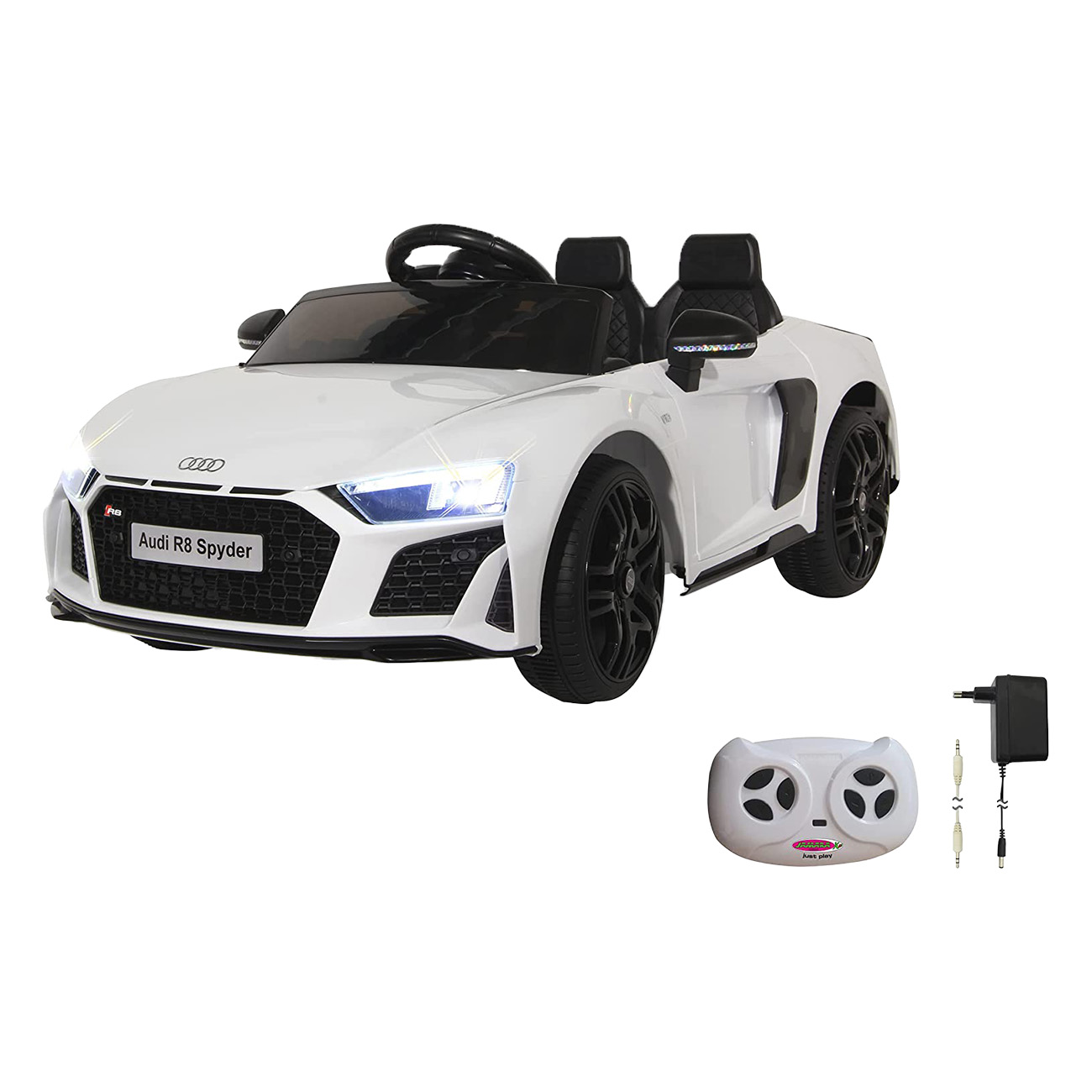 Jamara Ride-on Car Audi R8 Spyder V10|Kinder-Auto|Elektroauto|Weiss