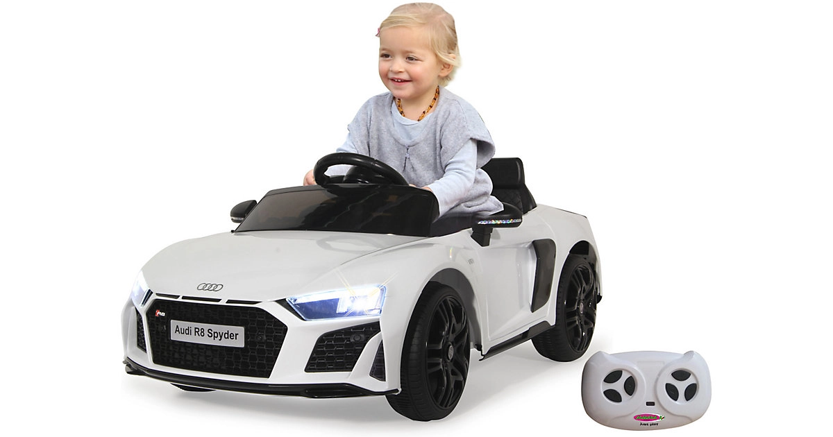 Jamara Ride-on Car Audi R8 Spyder V10|Kinder-Auto|Elektroauto|Weiss