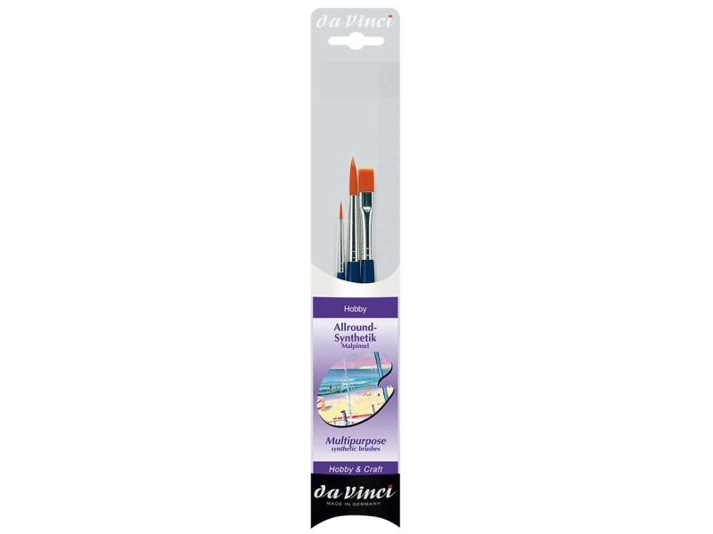 da Vinci ALLROUND Synthetik Malpinsel-Set, 3-tlg.
