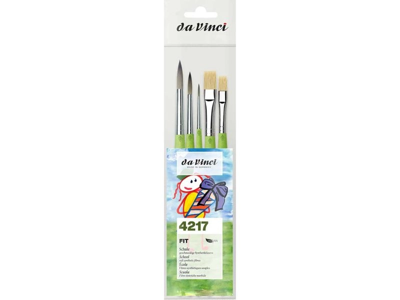 da Vinci Schulpinsel-Set, Fit Synthetics »Serie 4217«, 5-tlg.