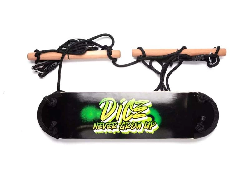 DICE Skateboard-Schaukel, schwarz
