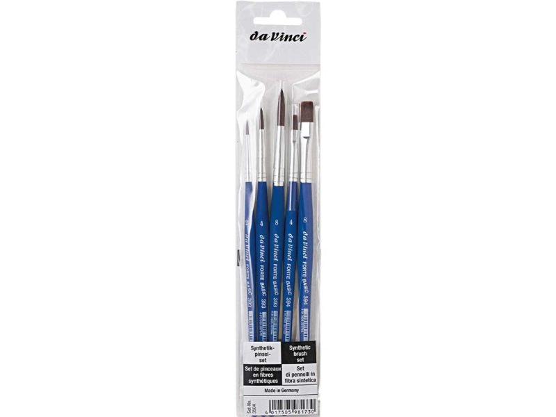 da Vinci Hobbypinsel-Set, Forte Basic Synthetik, 5-tlg.