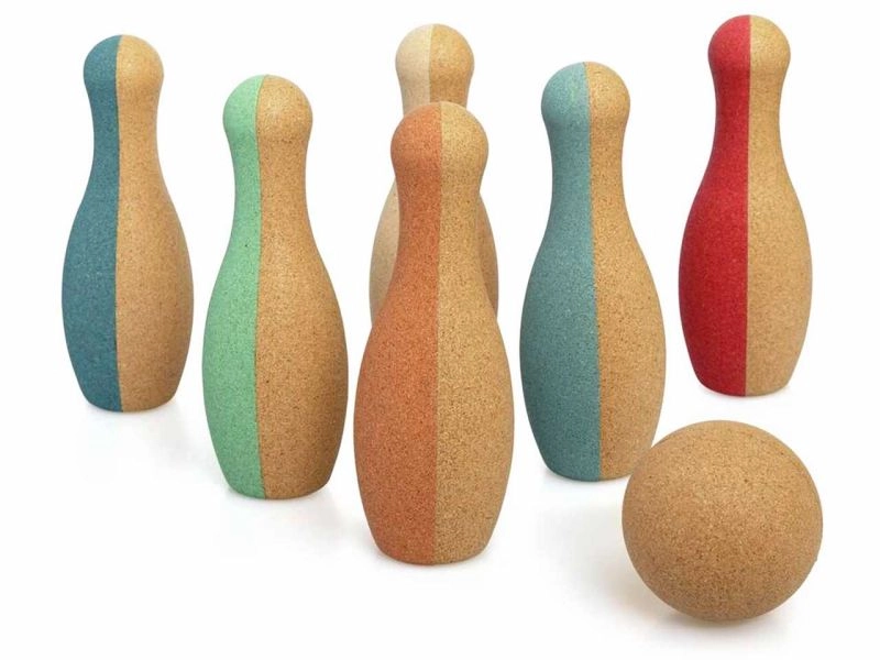 Korko Little Skittles, Kork-Bowling-Set, 7-tlg.