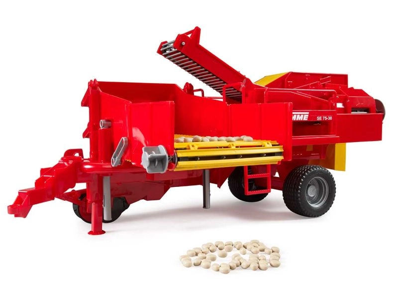 BRUDER Kartoffelvollernter Grimme SE75-30 mit Kartoffelimitaten