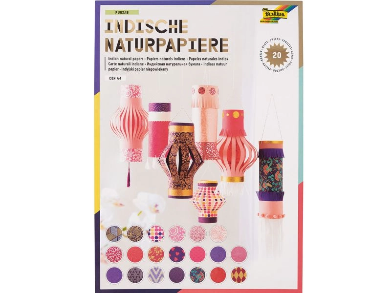 Folia Naturpapier »Punjab-Colors of India«, 80-180 g/m², DIN A4, 20 Blatt