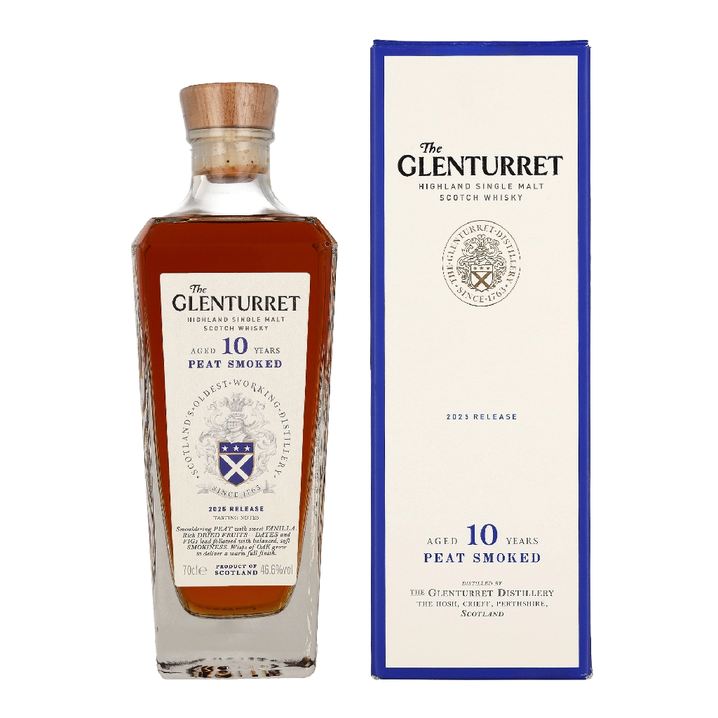 Glenturret 10 Years Peat Smoked 0.70 liter Whisky Geschenkverpackung