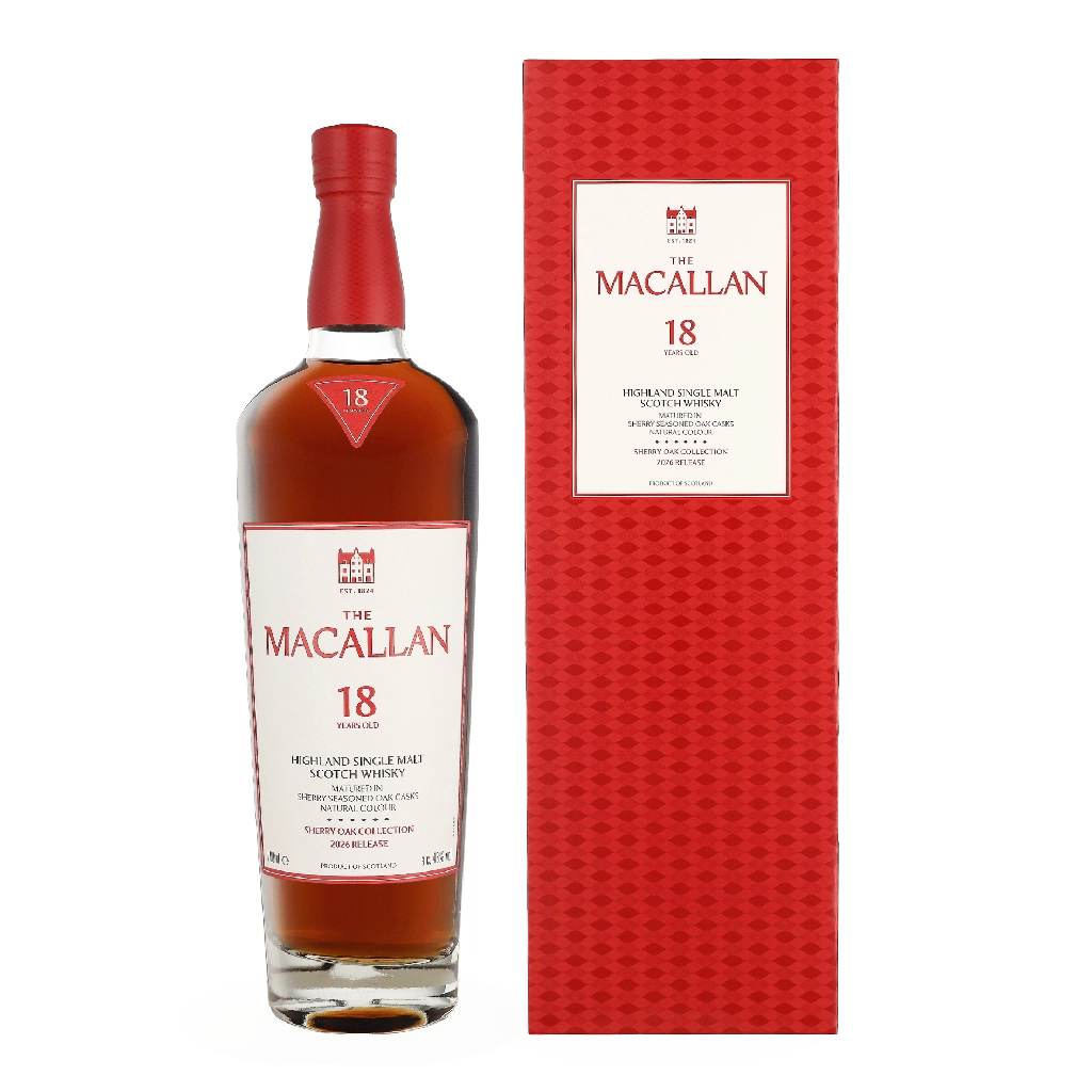 The Macallan 18 Years Sherry Oak Release 2026 0.70 liter Whisky Geschenkverpackung