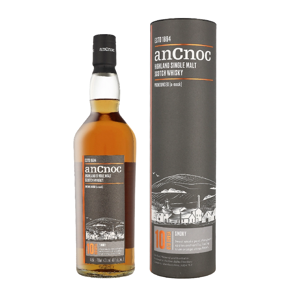AnCnoc 10 Years Peated 0.70 liter Whisky Geschenkverpackung
