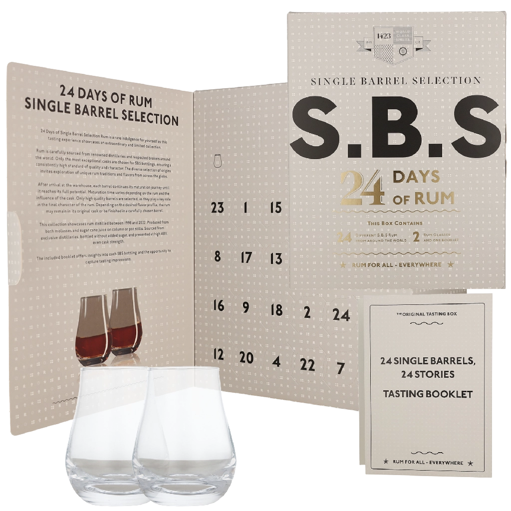 Rum Calendar 24 Days Of Rum SBS Edition + 2 Gläser 0.48 Liter
