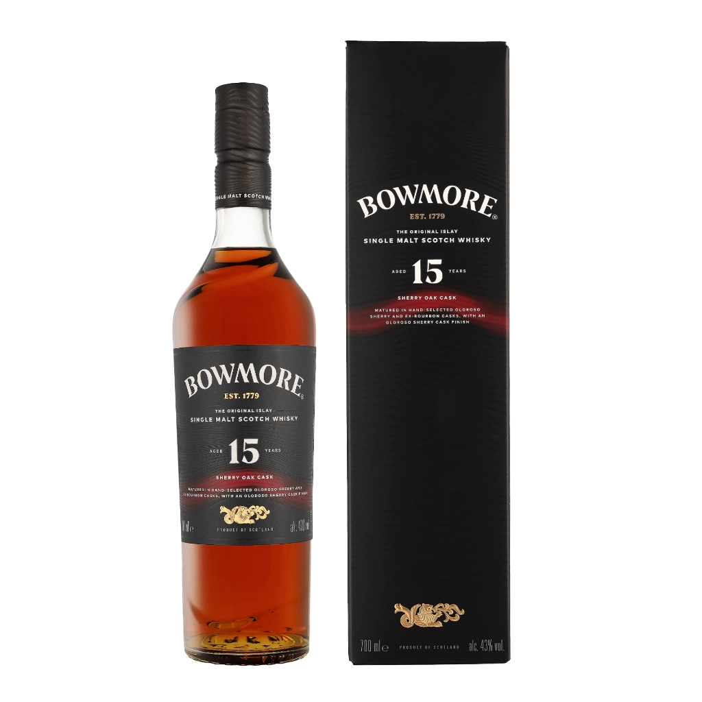 Bowmore 15 Years Sherry Oak Cask 0.70 liter Whisky Geschenkverpackung