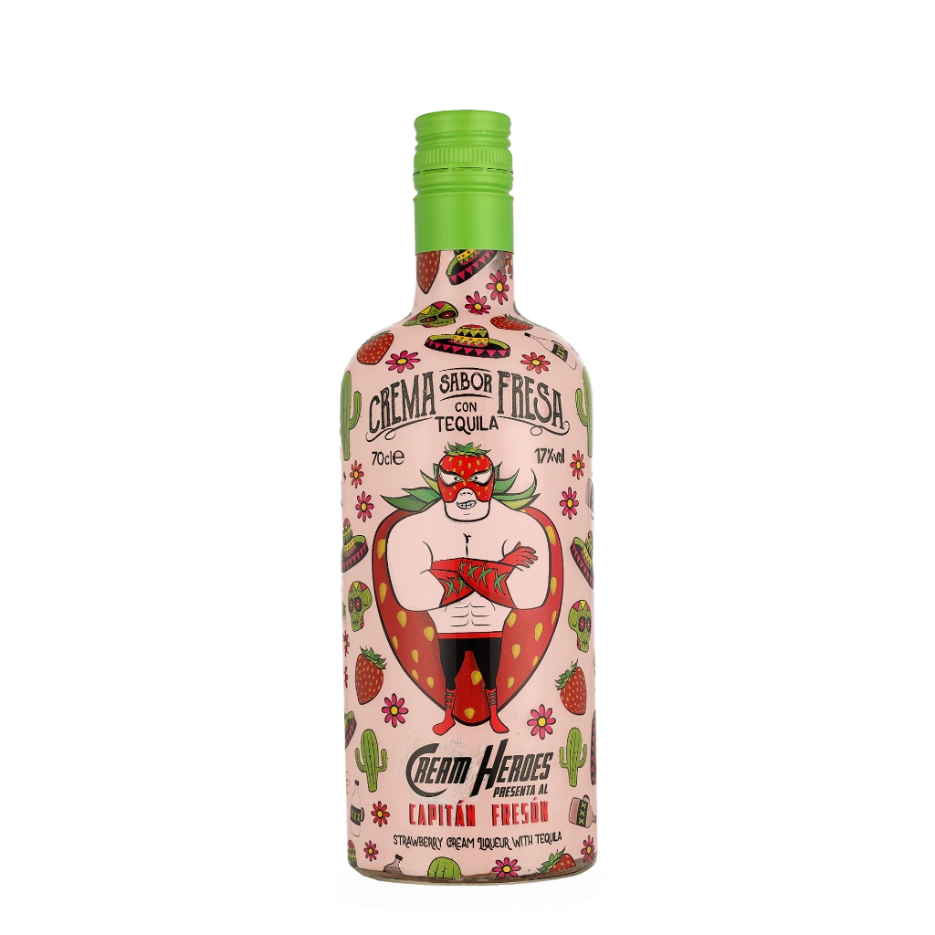 Cream Heroes “Captain Freson” Strawberry Cream With Tequila 0.70 liter - Erdbeere Likör
