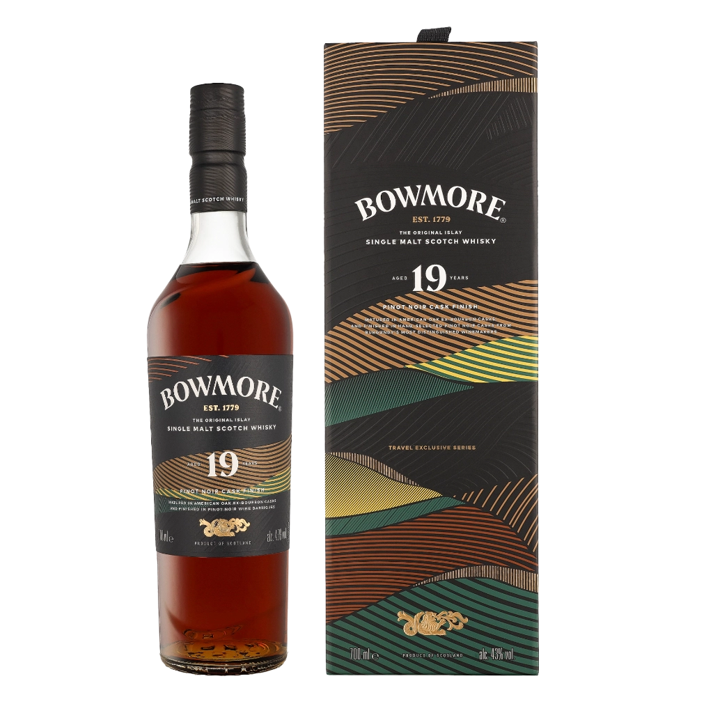 Bowmore 19 Years Ex-Bourbon & Pinot Noir 0.70 liter Whisky Geschenkverpackung