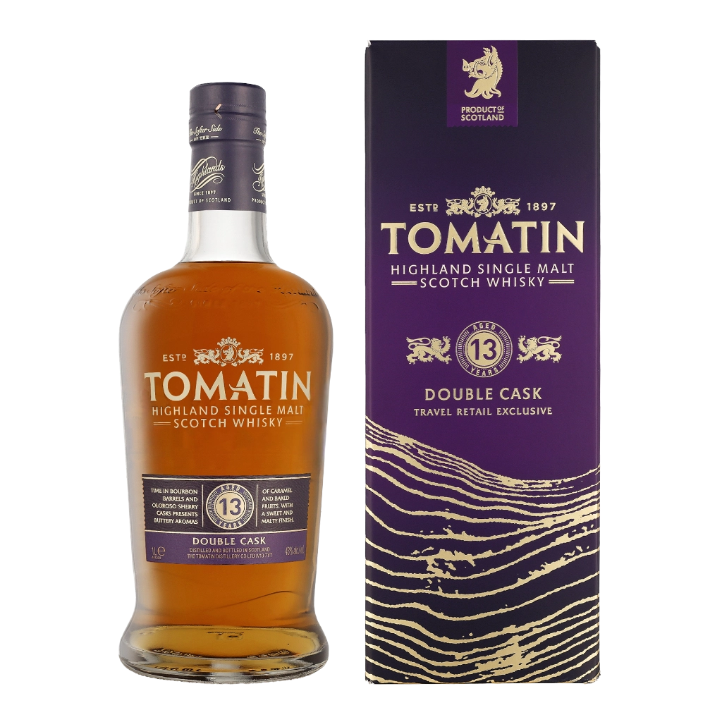Tomatin 13 Years Double Cask 1 liter Whisky Geschenkverpackung