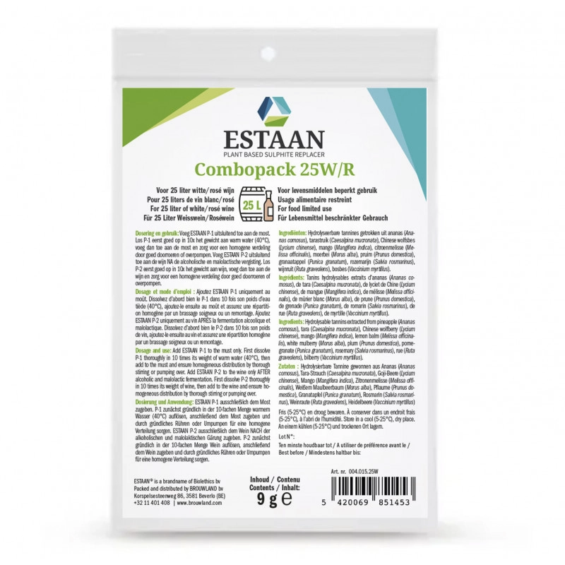 ESTAAN® Combopack für 25 Liter Weiss - Roséwein