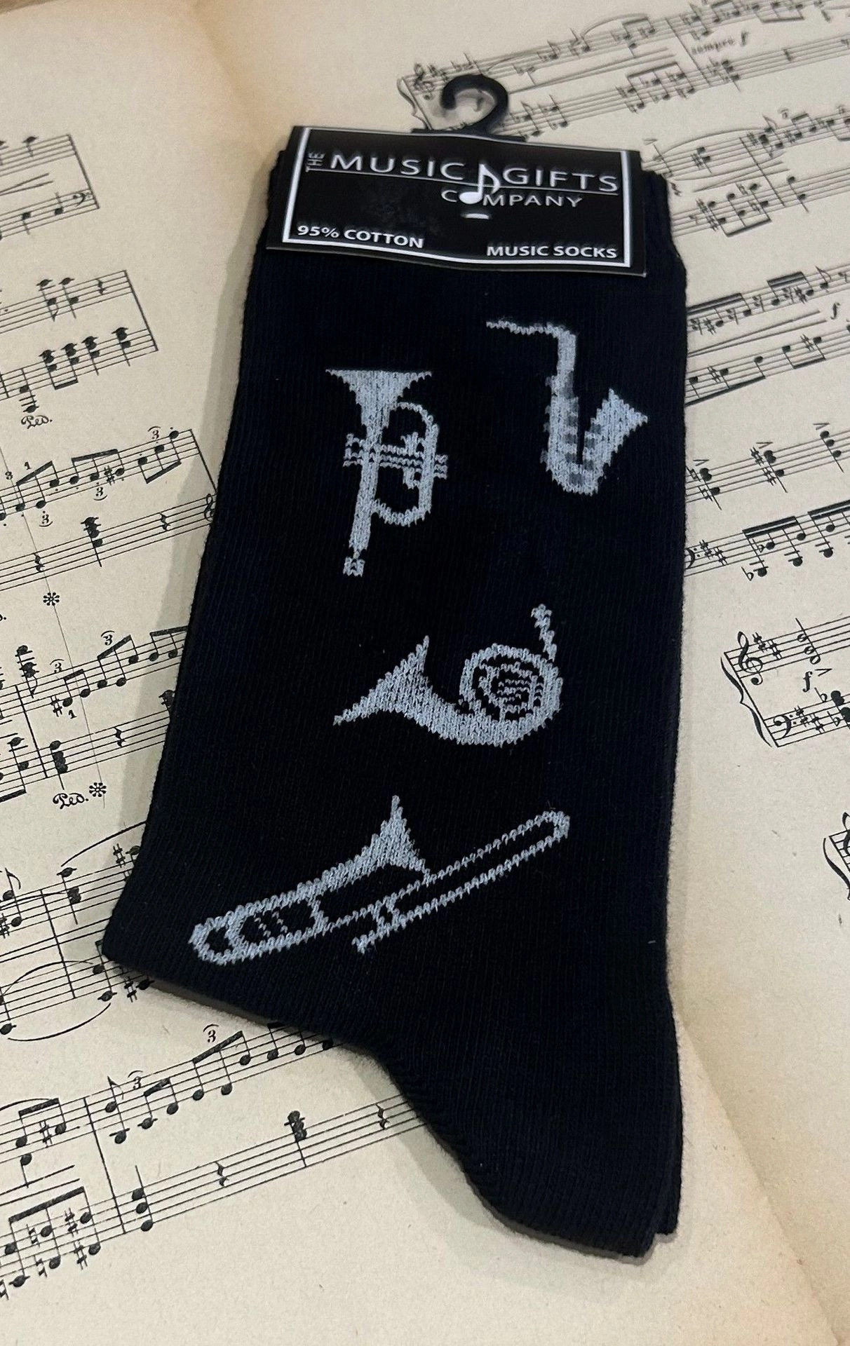 Socken mit Blasinstrumenten, Größe 40-45 Geschenke für Musiker