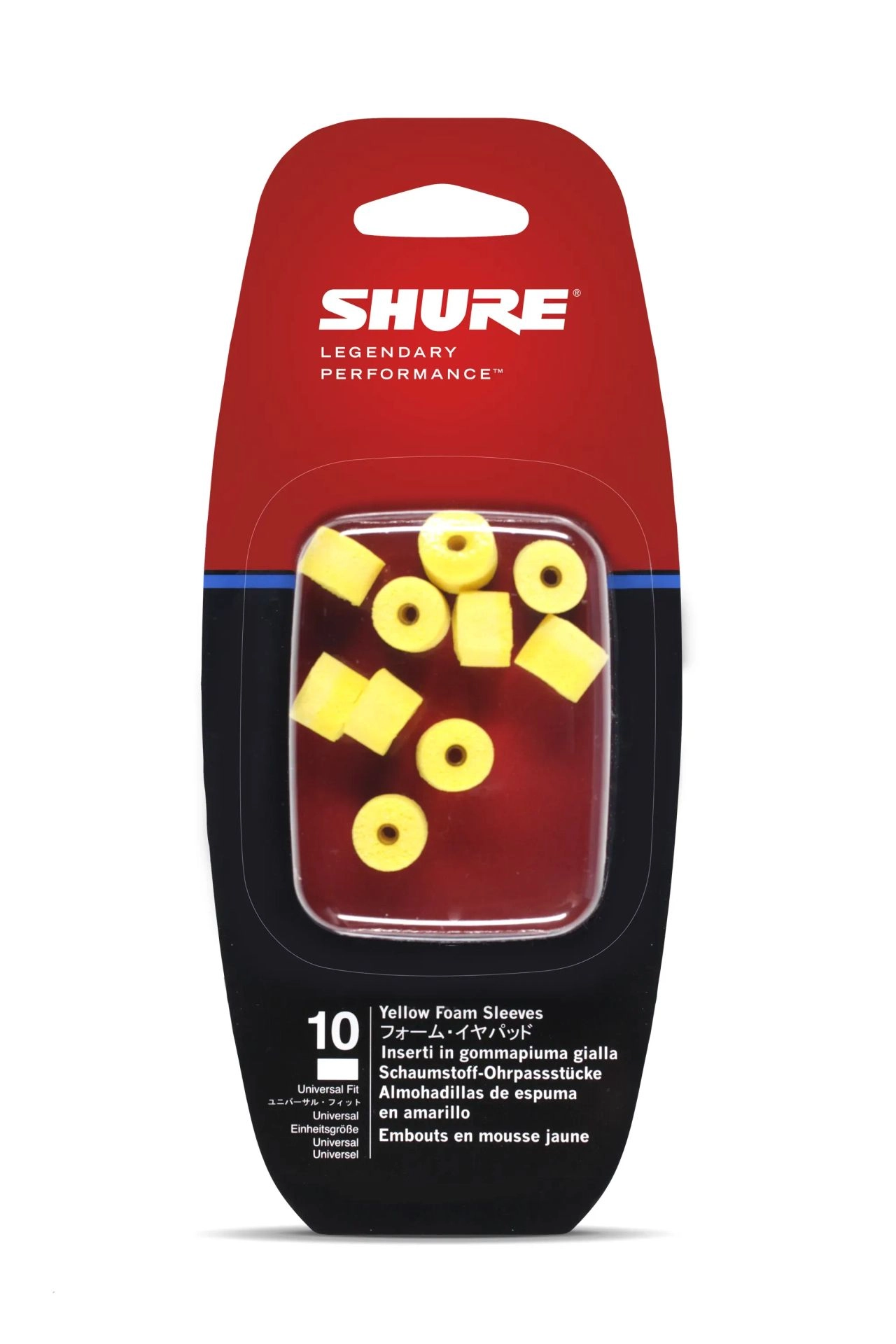 Shure EAYLF1-10 Schaumstoff-Ohrpassstücke, gelb für InEar-Hörer