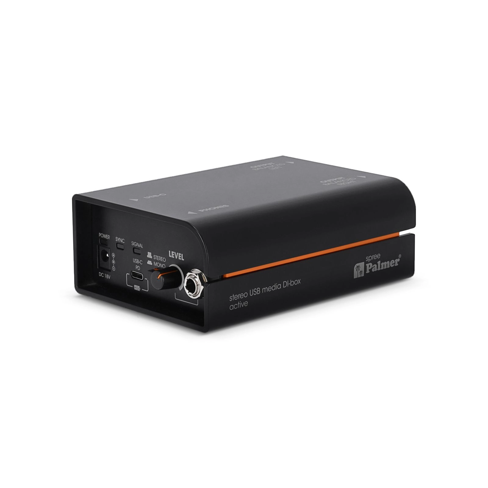 Palmer RIVER spree Aktive Stereo-Media-DI-Box mit USB-C