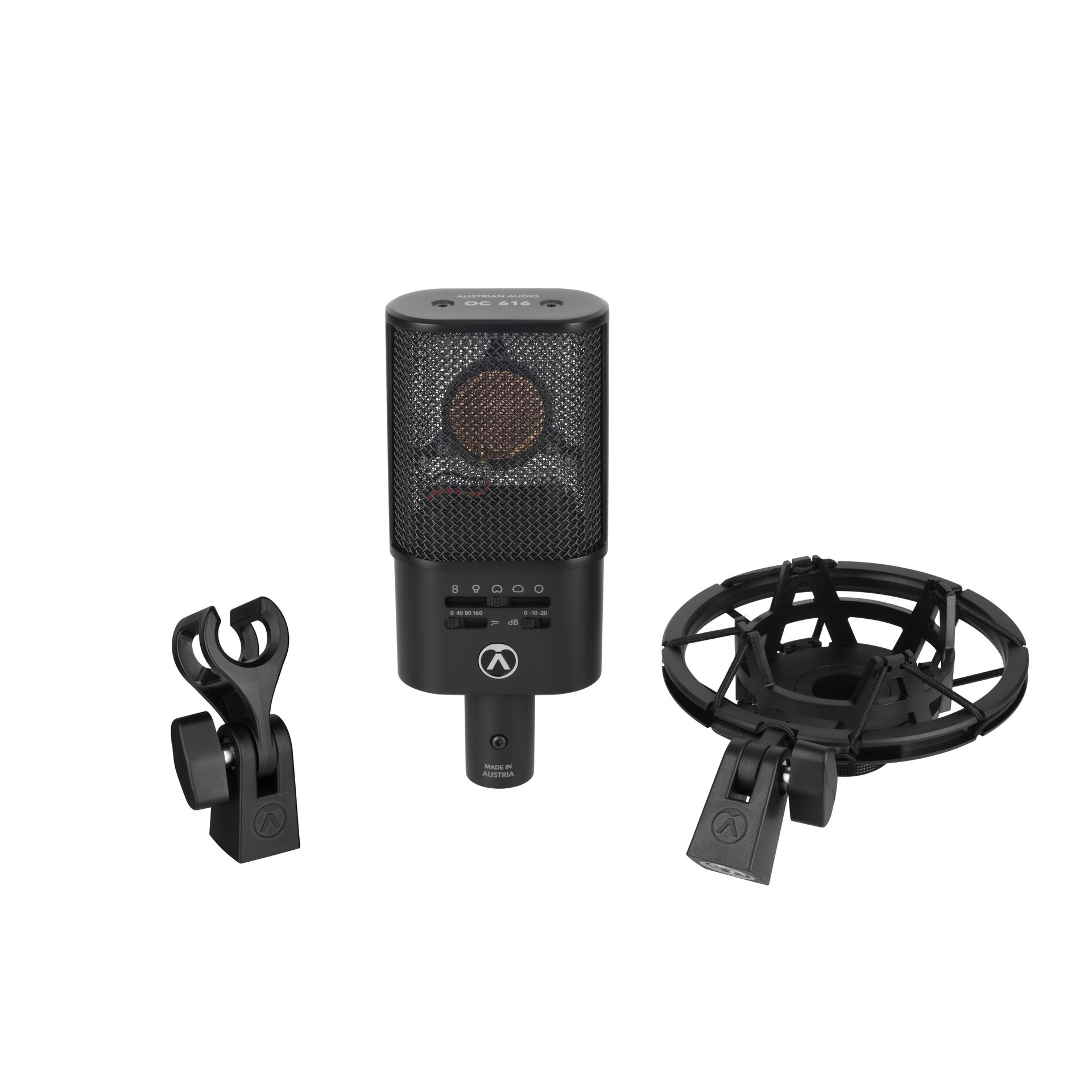 Austrian Audio OC616 Studio Set, Kondensator Großmembranmikrofon mit Spinne
