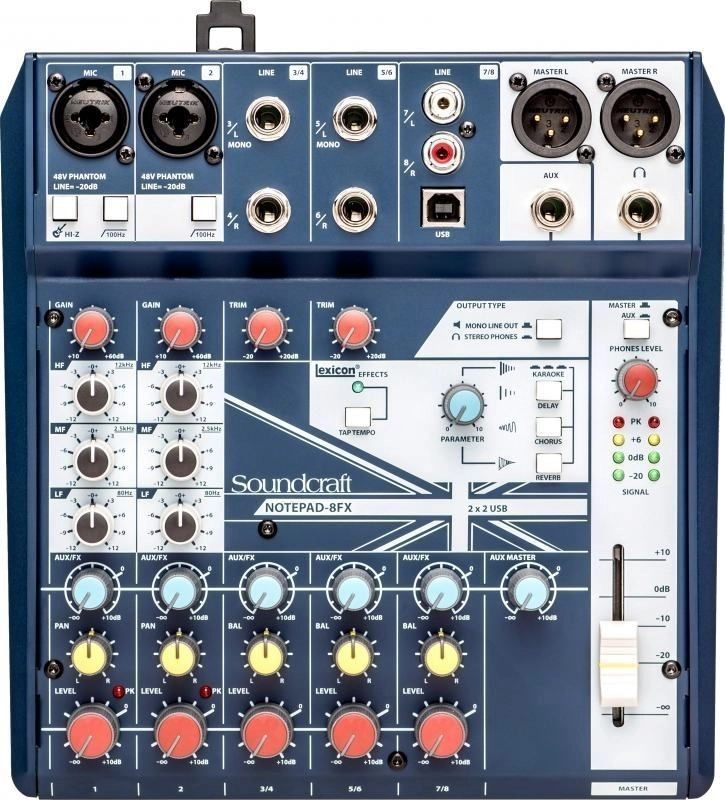 Soundcraft Notepad-8FX Kompaktmischpult 8-Kanal Mixer