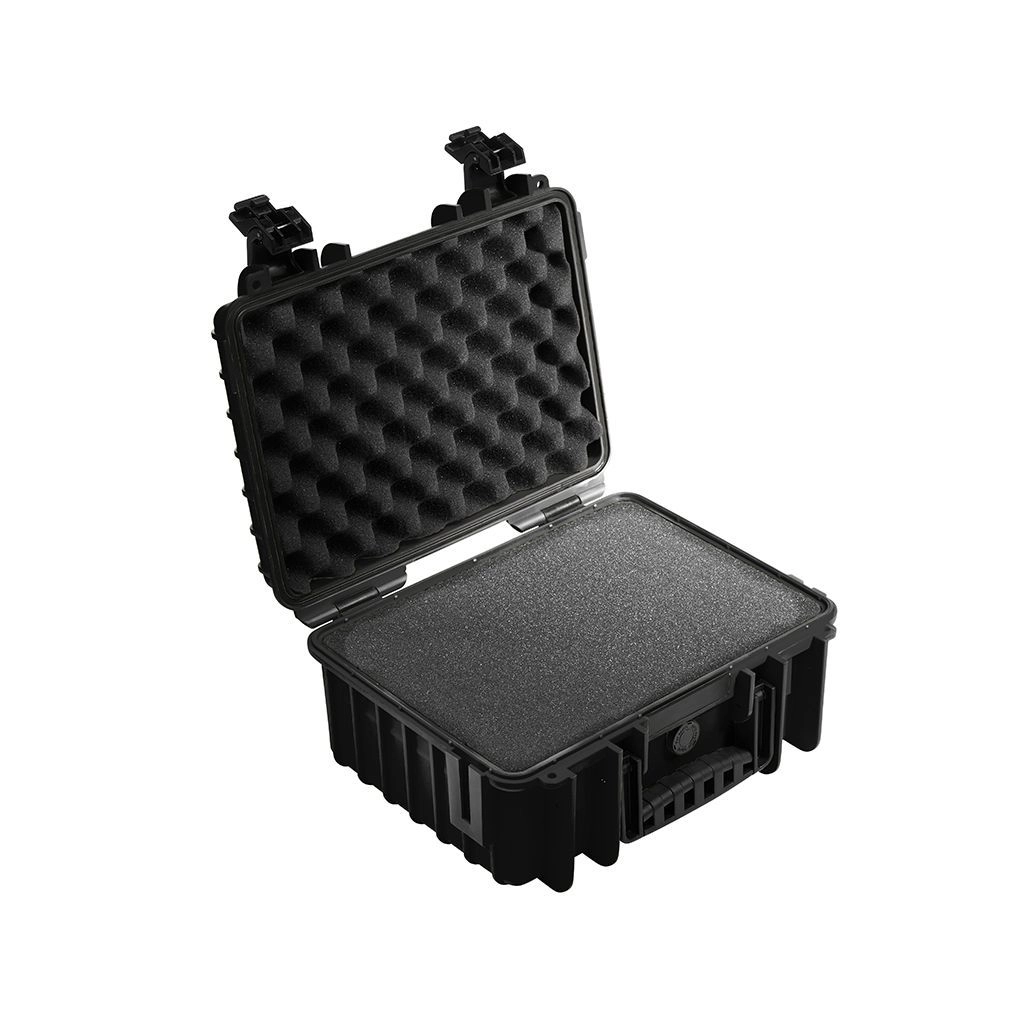 B&W ProAudio Case 3000 mit Würfelschaum, schlagfester Koffer aus Polypropylen