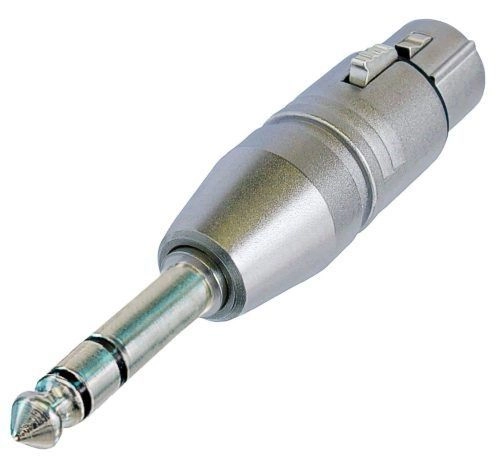 Neutrik NA3FP Festadapter 6,3mm Stereo Klinkenstecker .XLRfemale
