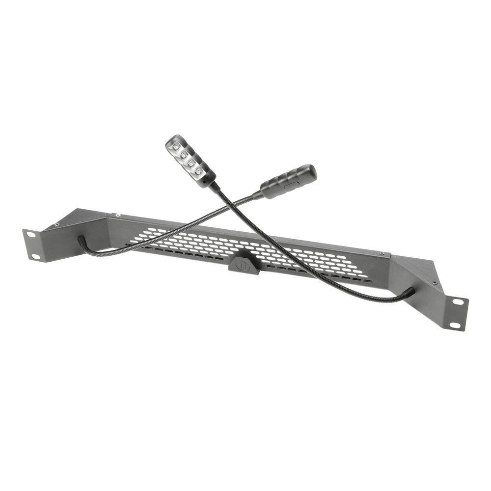 Adam Hall 87463 ULTRA C 19" LED Racklight mit 2 Schwanenhälsen 30,5cm