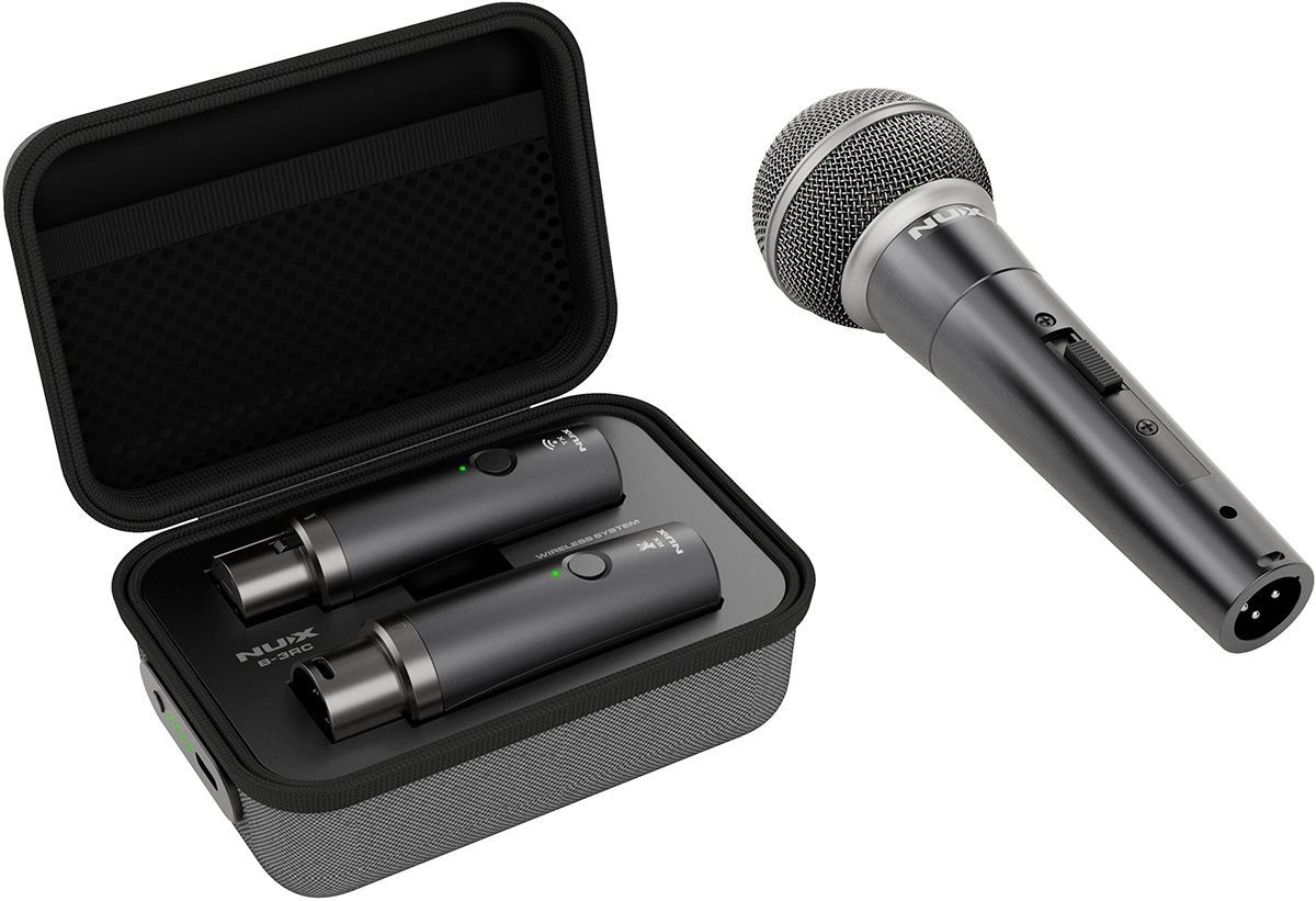 NUX B-3RC Mic-Bundle 2,4 GHz Funkmikrofon-System mit Aufstecksender