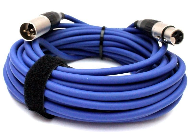 Mikrofonkabel Amphenol XLR male/female, 10 Meter, blau